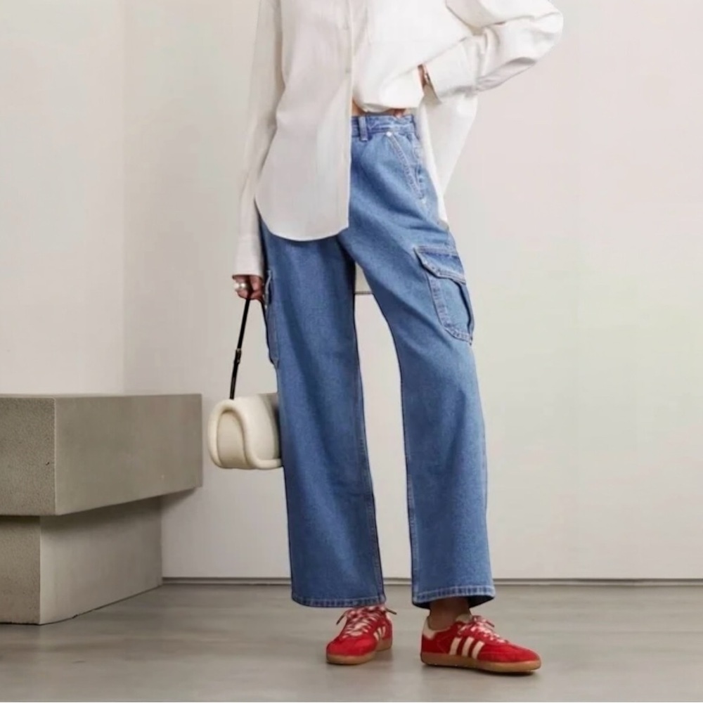 THE FRANKIE‎ SHOP Kai Wide Leg Cargo Jeans